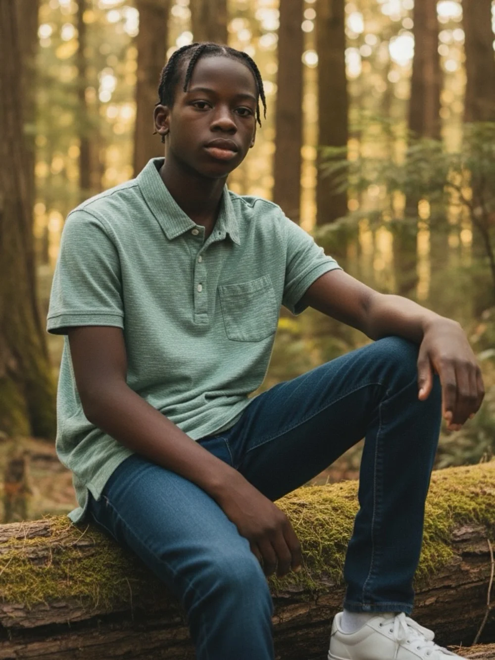 J. Crew Green Heather Polo Shirt